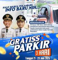 Warga Pekanbaru Bisa Dapat Parkir Gratis Selama Tiga Hari