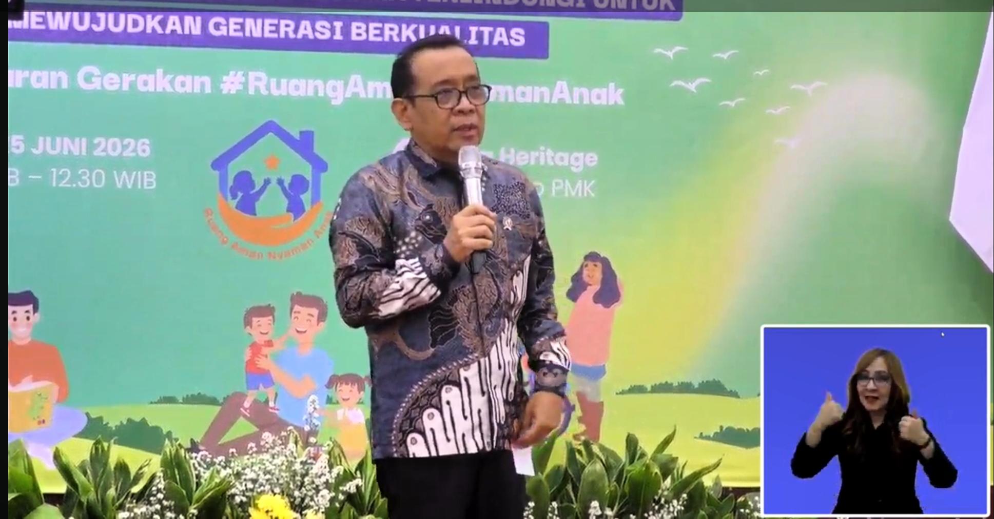 Menko PMK: Keluarga Harus Menjadi Ruang Aman Bagi Anak