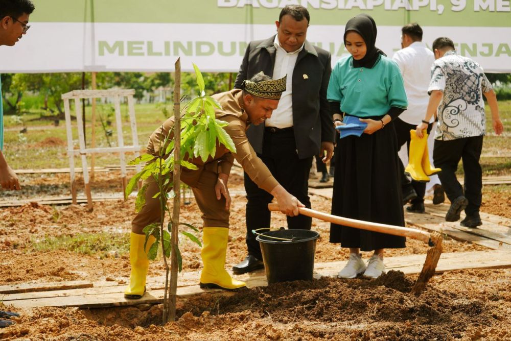 Makna Mendalam Menanam Pohon Ala Gubernur Riau di Rohil